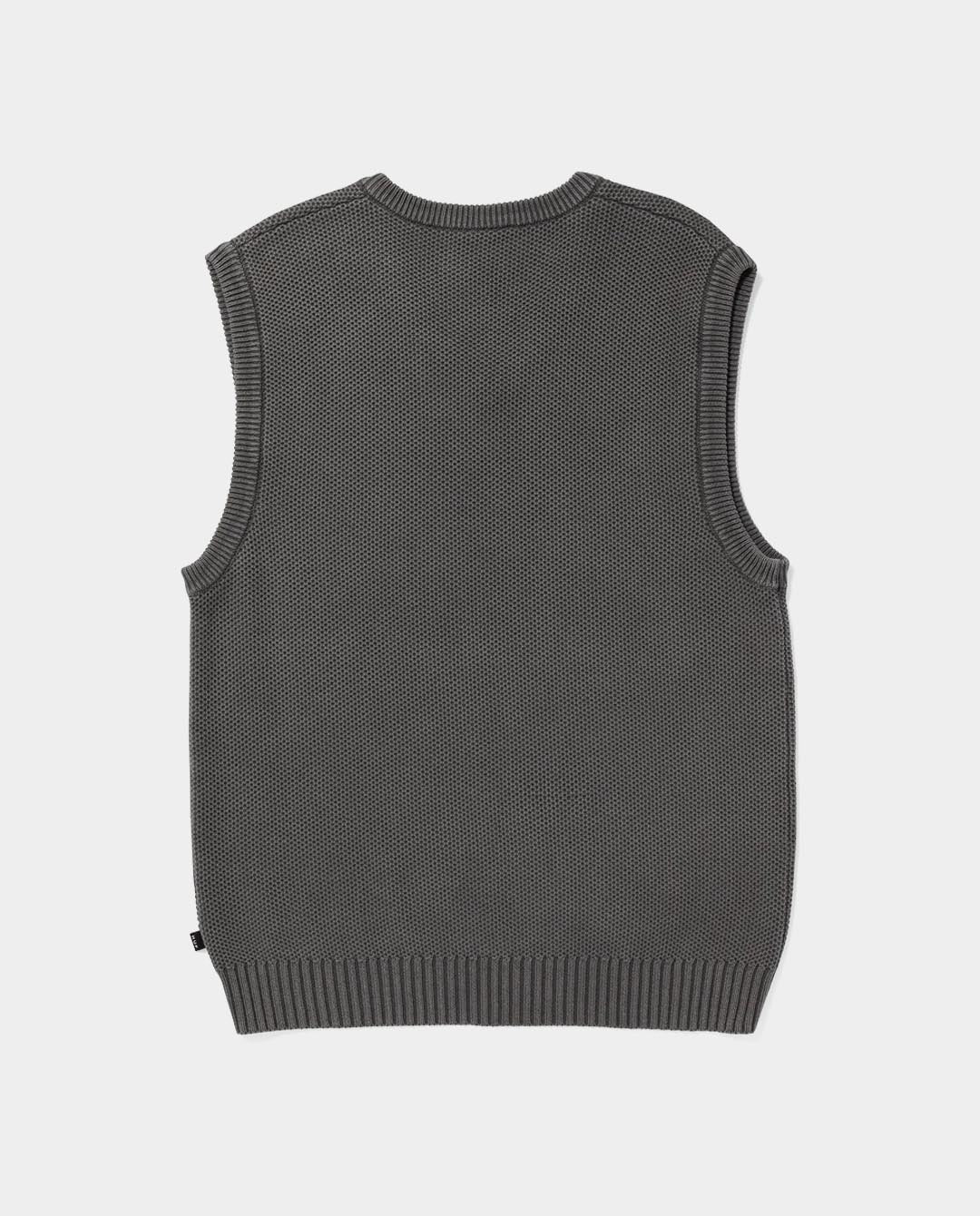 Huf - Anton Sweater Vest - Washed Black Crewneck HUF   