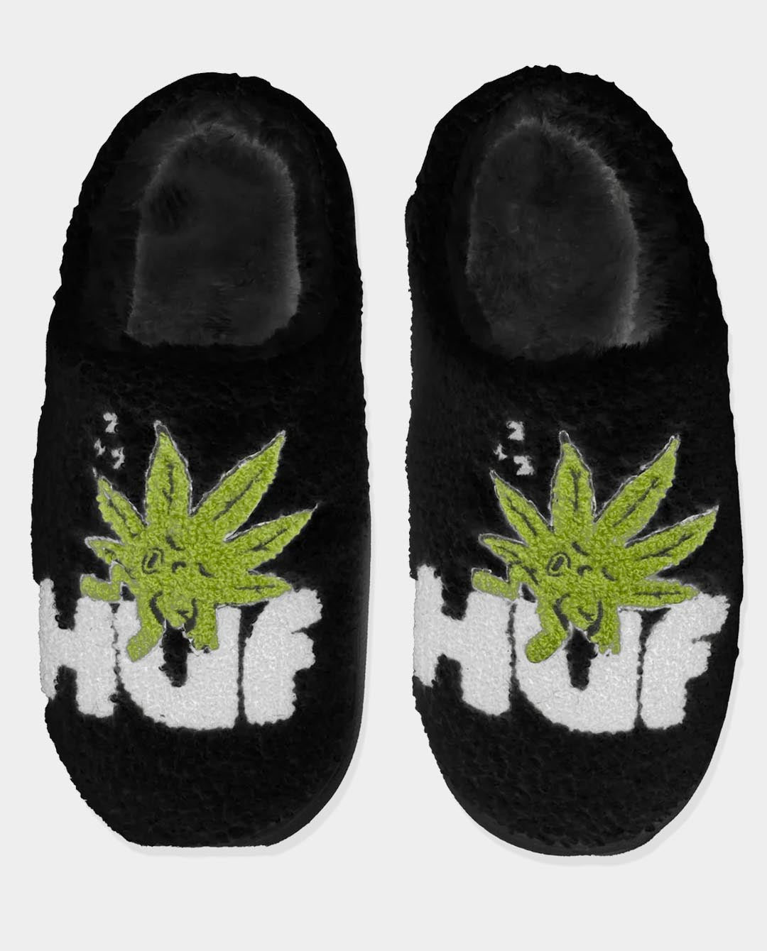 Huf - Fuzzy Slippers - Black Shoes HUF