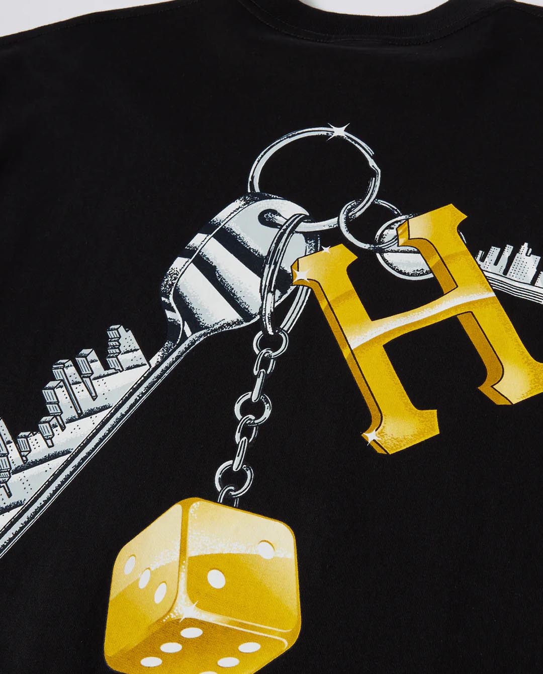 Huf - Keys To The City T-Shirt - Black T-Shirts HUF