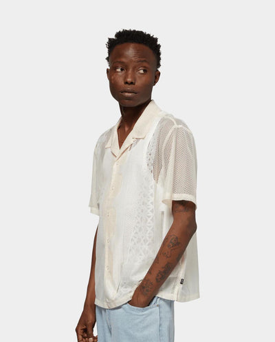 Huf - World Tour Lace Shirt - Ivory Shirts HUF   