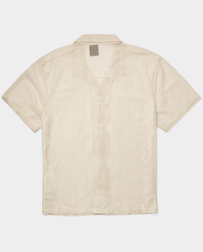 Huf - World Tour Lace Shirt - Ivory Shirts HUF   