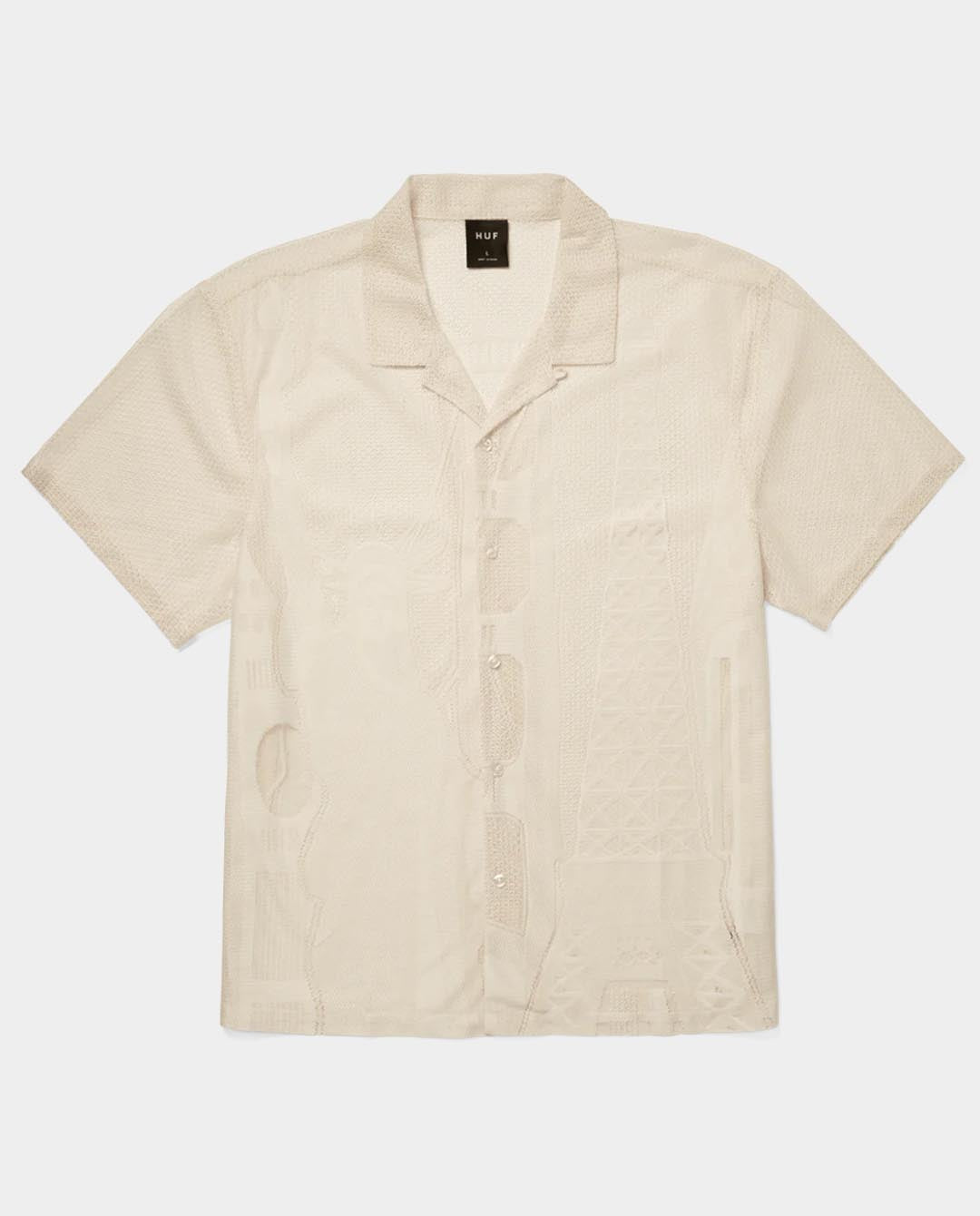 Huf - World Tour Lace Shirt - Ivory Shirts HUF   