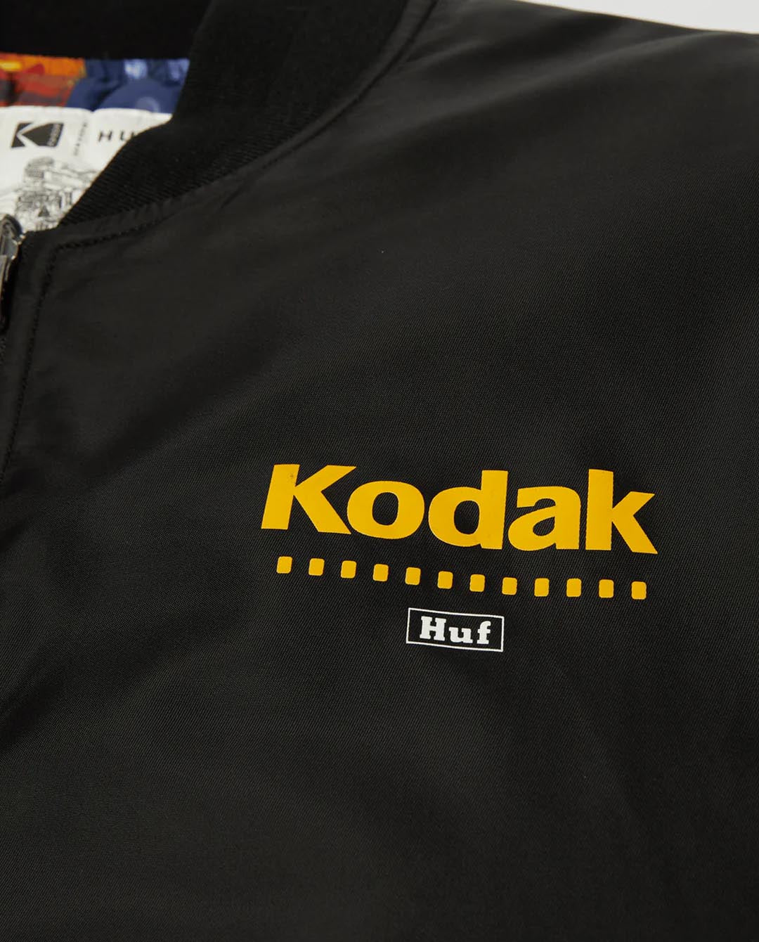 Huf x Kodak - Collage Reversible Bomber Jacket - Black Jackets HUF