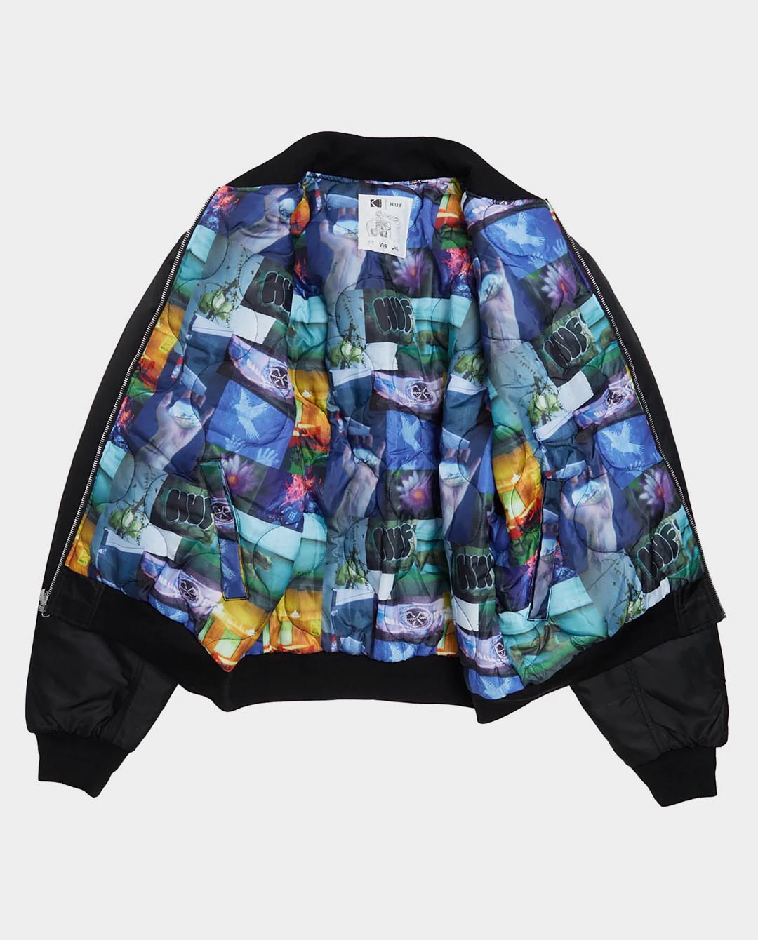 Huf x Kodak - Collage Reversible Bomber Jacket - Black Jackets HUF