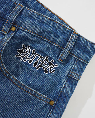 Butter Goods - Ink Denim Shorts - Worn Blue Shorts Butter Goods   