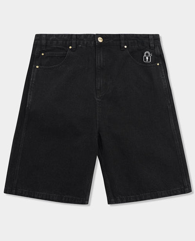 Butter Goods - Lock Denim Shorts - Flat Black Shorts Butter Goods   