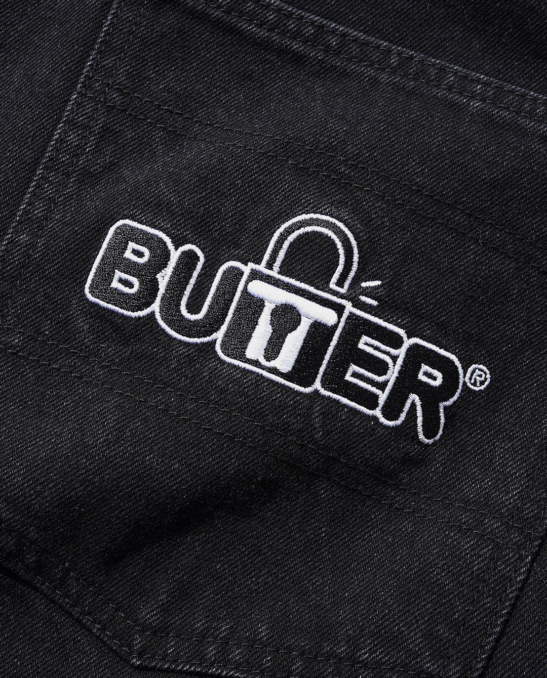 Butter Goods - Lock Denim Shorts - Flat Black Shorts Butter Goods   