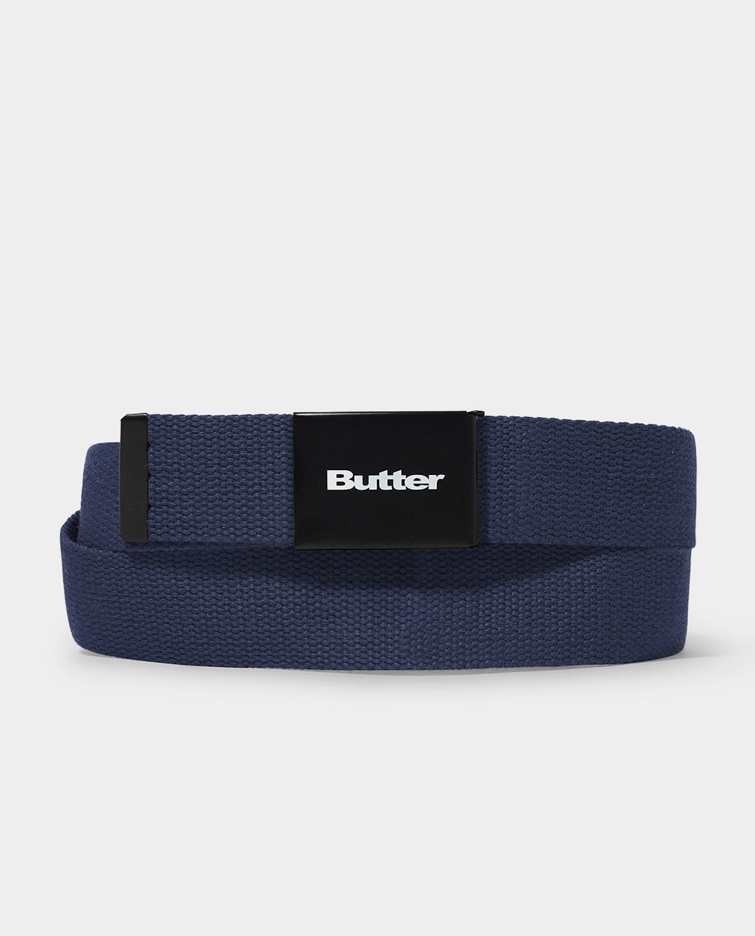 Butter Goods - Logo Woven Belt - Navy Belts Butter Goods