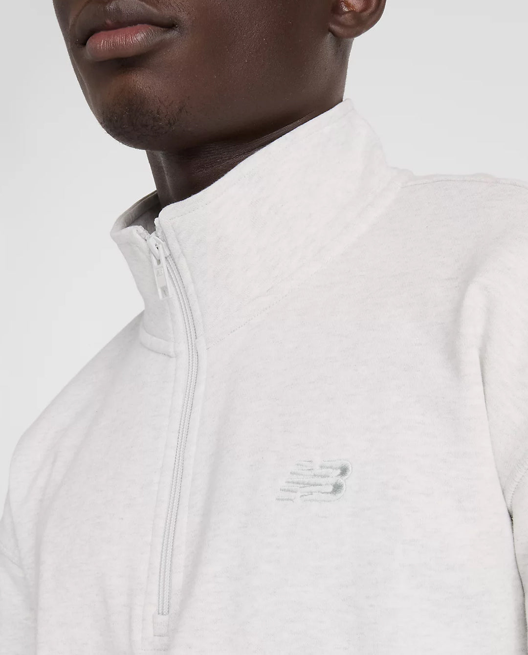 New Balance - Athletic Fleece 1/2 Zip - Ash Heather fleece New Balance