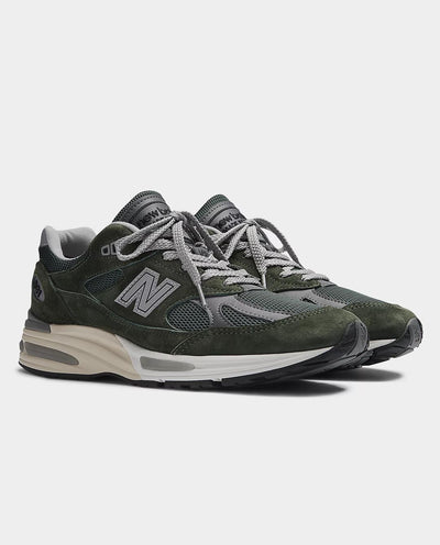 New Balance - Made in UK 991v2 Shoe - Green Shoes New Balance