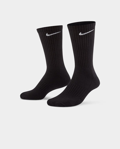 Nike - Everyday Cushioned 3pk Crew Sock - Black Socks Nike   