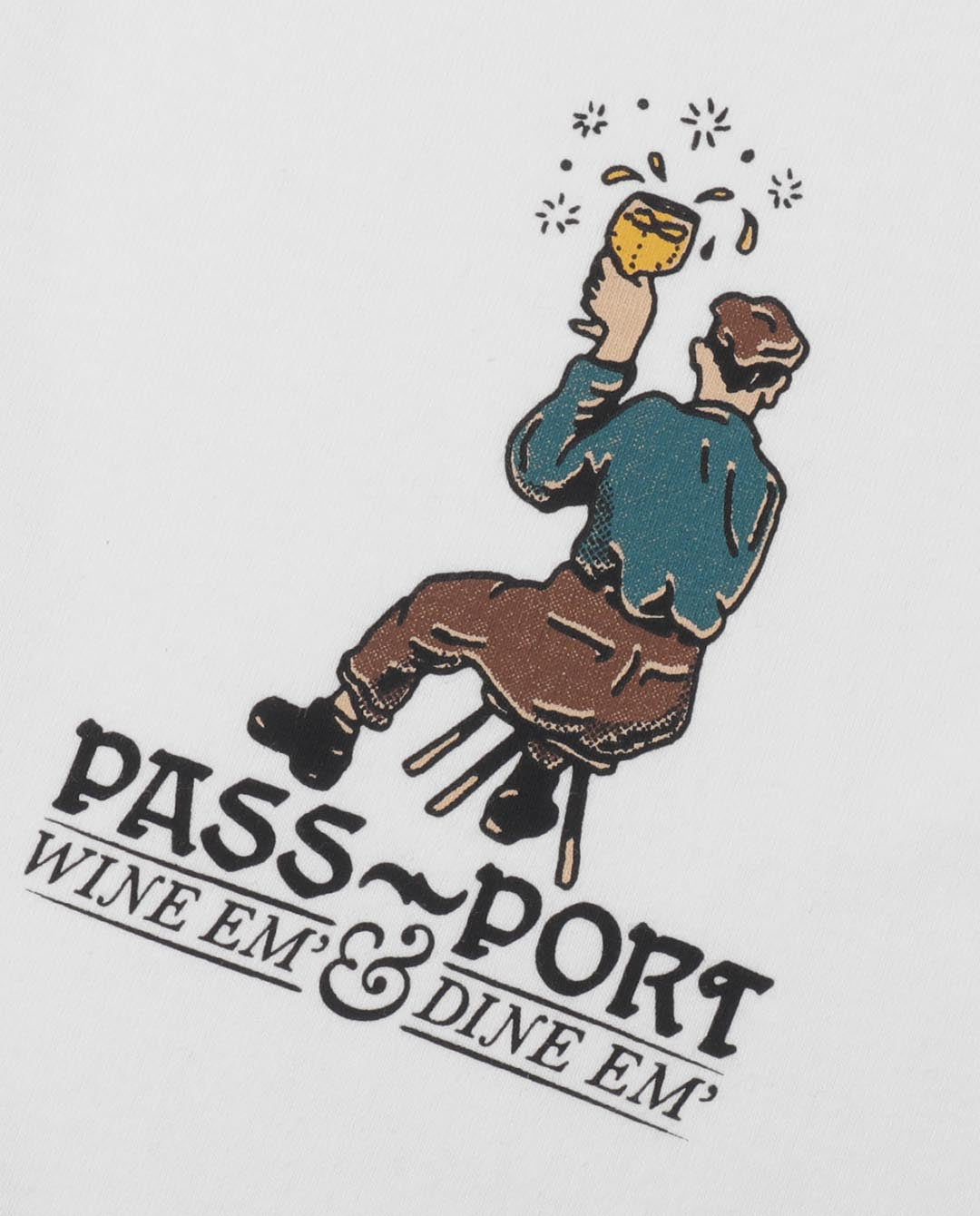 Passport - Dine Em’ T-Shirt - White T-Shirts Passport   