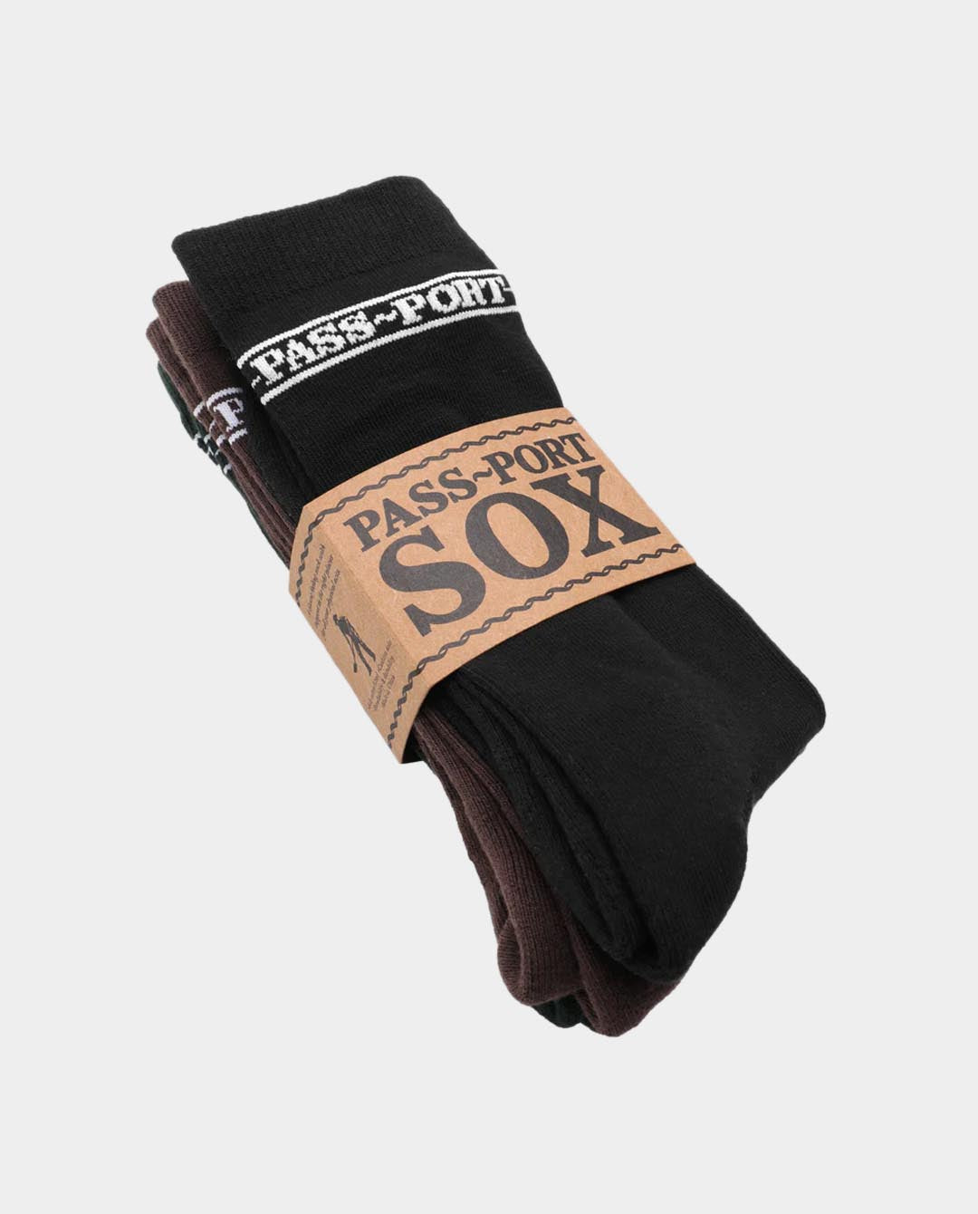 Passport - Hi Sox 3PK - Black/Chocolate/Forest Socks Passport   