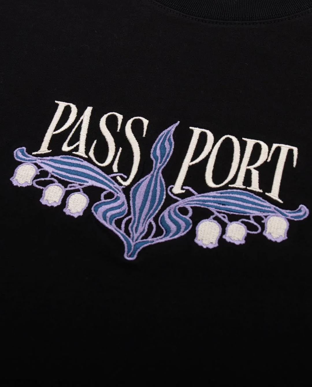 Passport - Lily of the Valley T-Shirt - Black T-Shirts Passport   