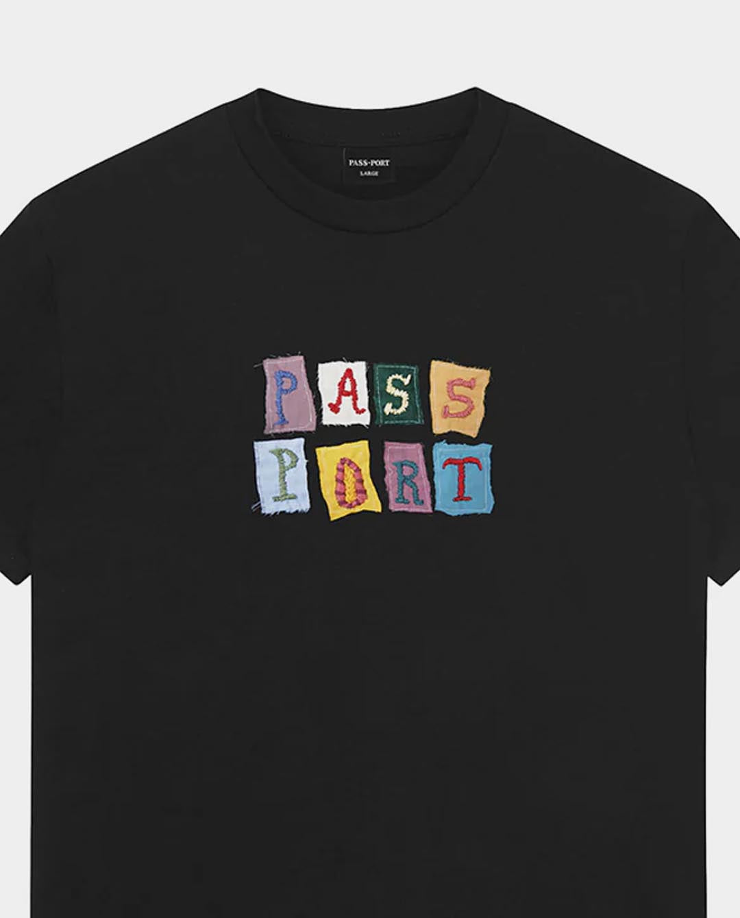 Passport - Patchwork T-Shirt - Black T-Shirts Passport   