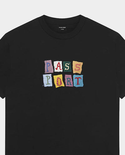 Passport - Patchwork T-Shirt - Black T-Shirts Passport   