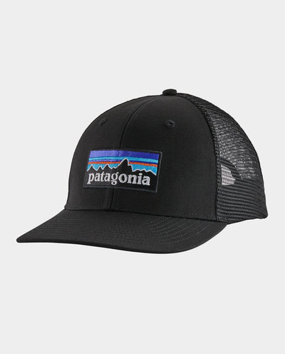 Patagonia - P-6 Logo Trucker Hat - Black Hats Patagonia   