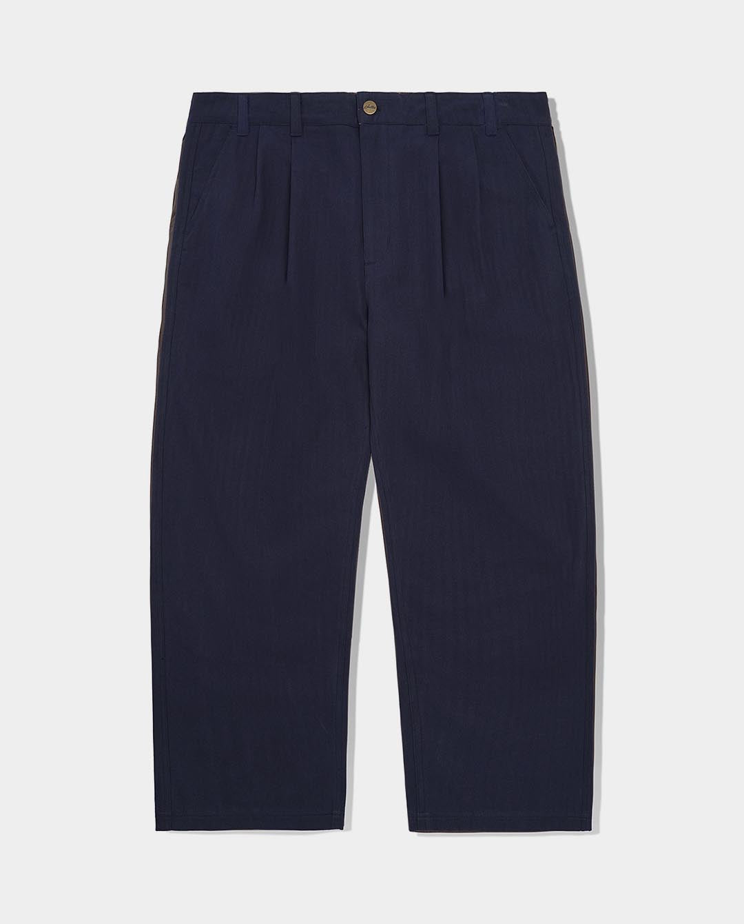 Butter Goods - Pleated Trousers - Navy Pants Butter Goods