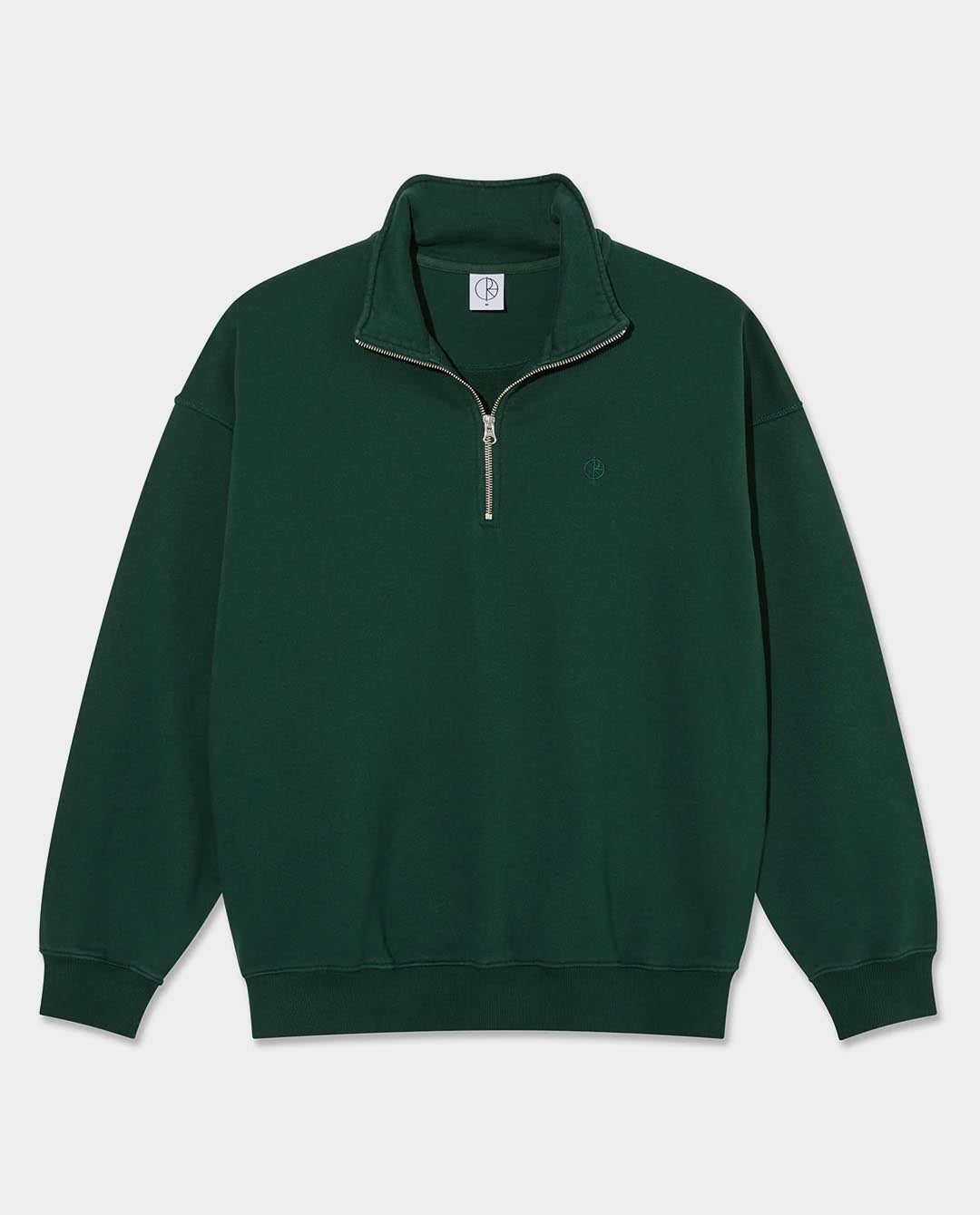 Polar - Frankie Half Zip Sweater - Dark Emerald fleece Polar