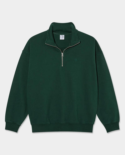 Polar - Frankie Half Zip Sweater - Dark Emerald fleece Polar