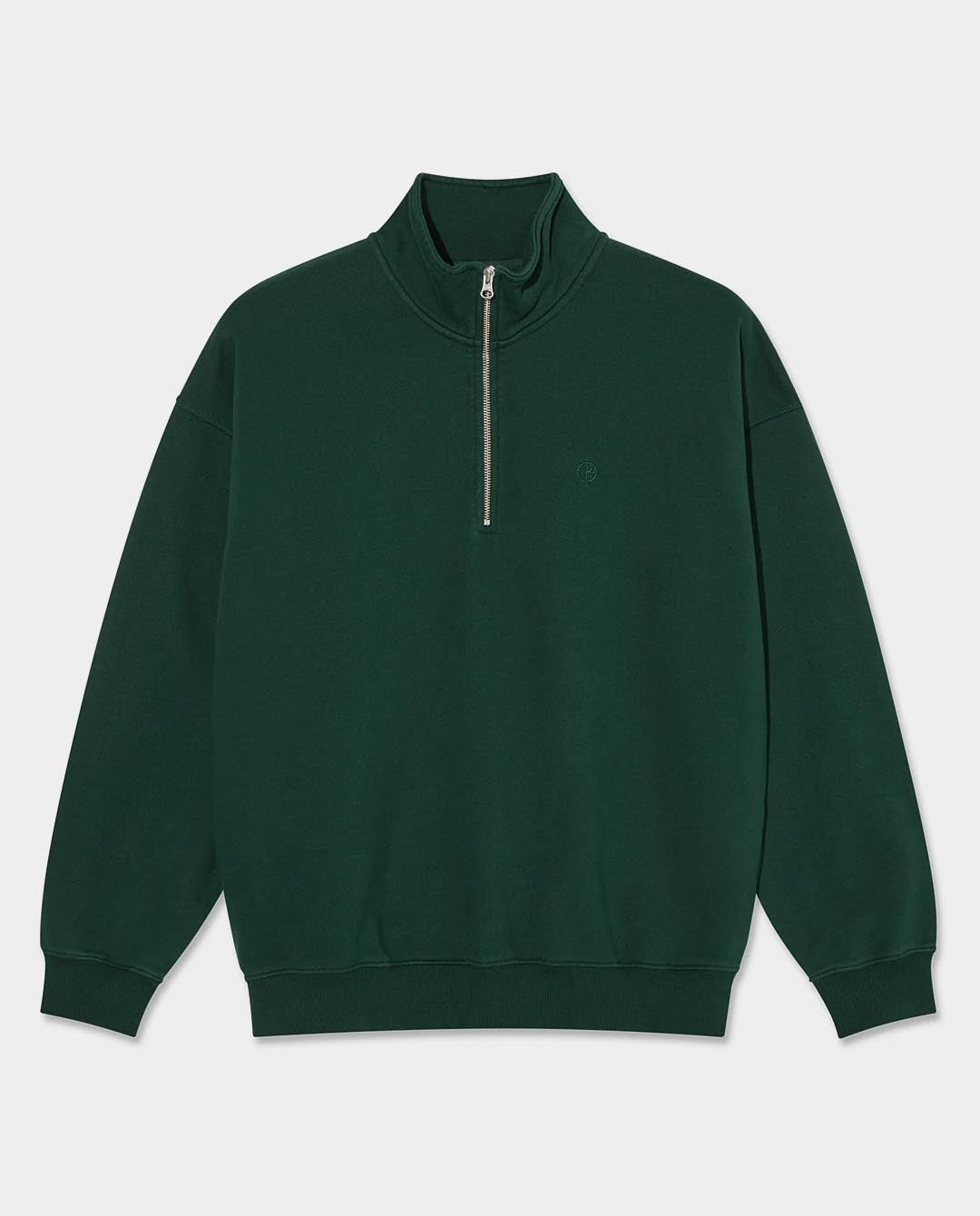 Polar - Frankie Half Zip Sweater - Dark Emerald fleece Polar