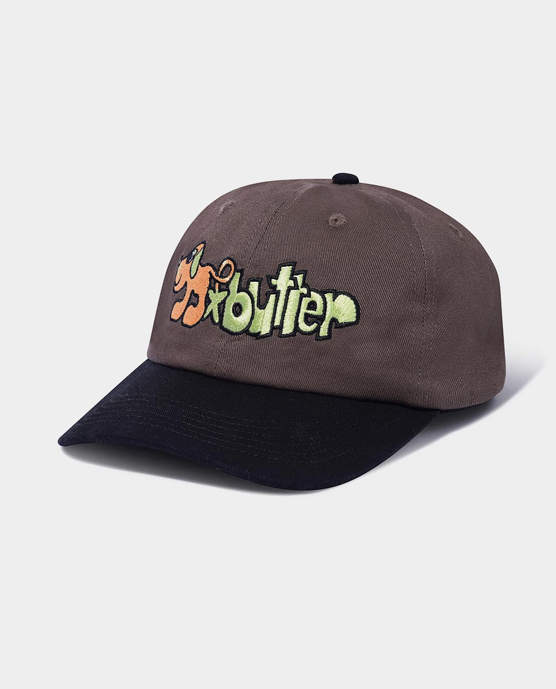 Butter Goods - Pooch 6 Panel Hat - Brown/Black Hats Butter Goods   