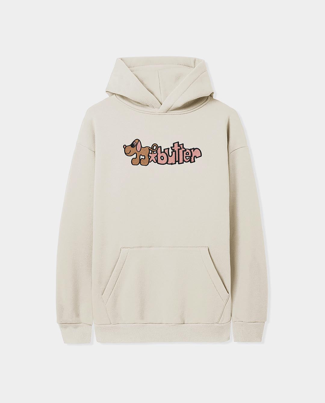 Butter Goods - Pooch Pullover Hood - Cream Hoodies Butter Goods   