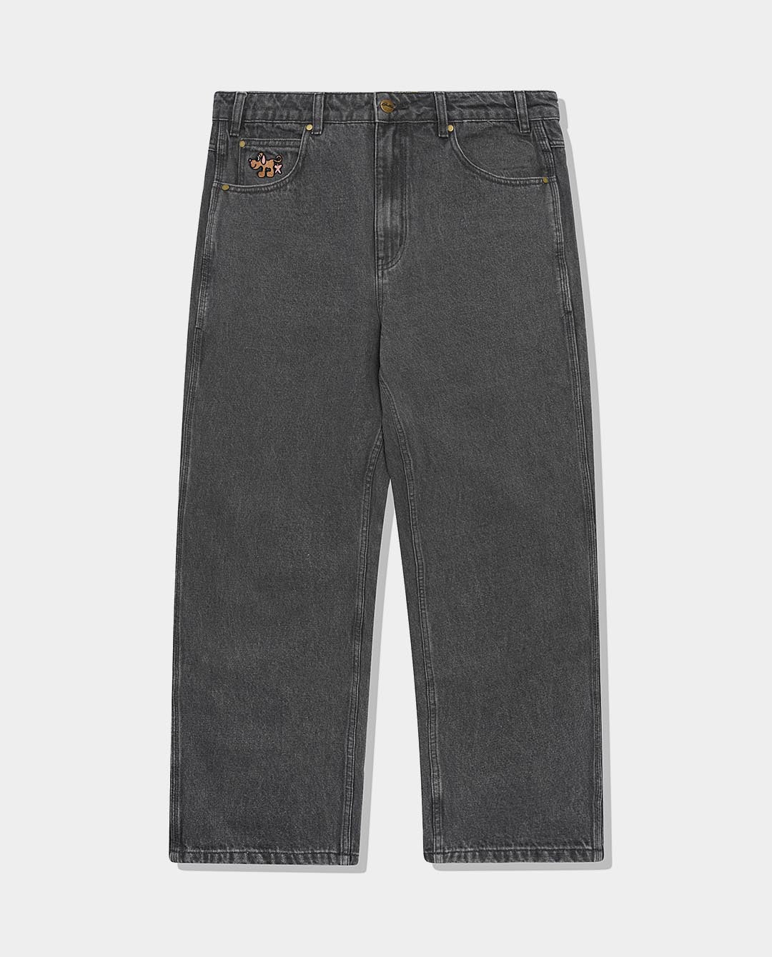 Butter Goods - Pooch Relaxed Denim Jeans - Washed Grey Pants Butter Goods   