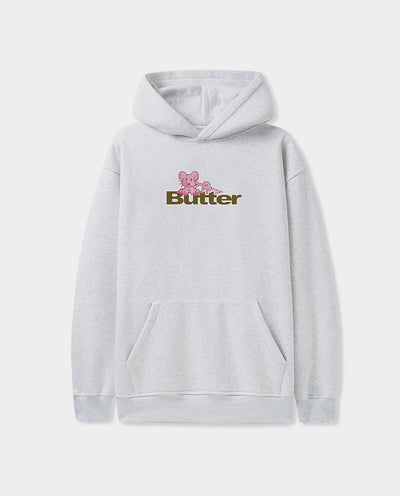 Butter Goods - Rat Logo Pullover Hood - Ash Hoodies Butter Goods