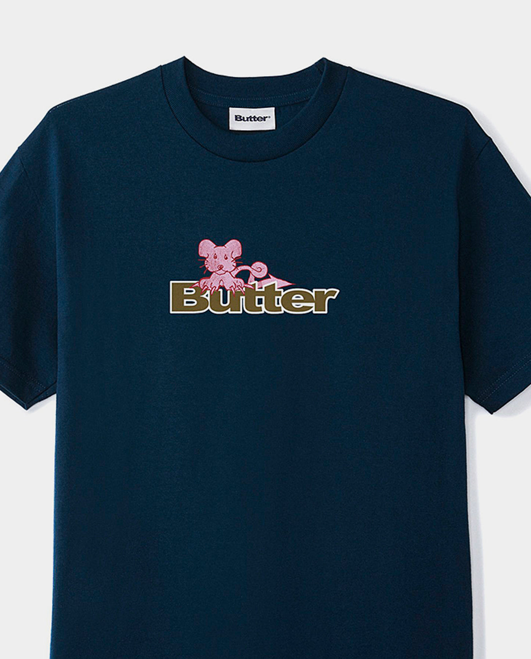 Butter Goods - Rat Logo T-Shirt - Navy T-Shirts Butter Goods