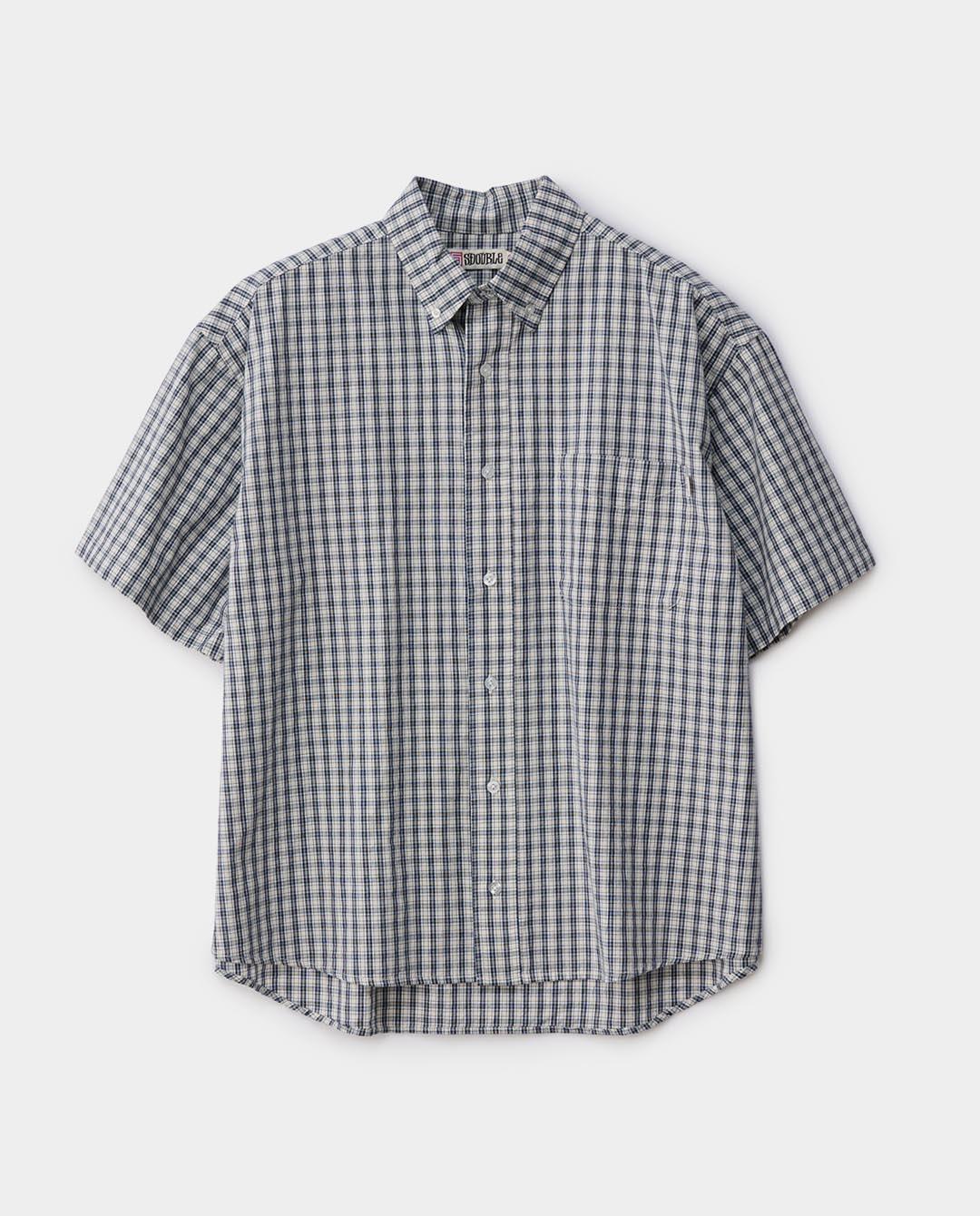 S/Double - Classic Gingham Shirt - Navy Shirts S/Double