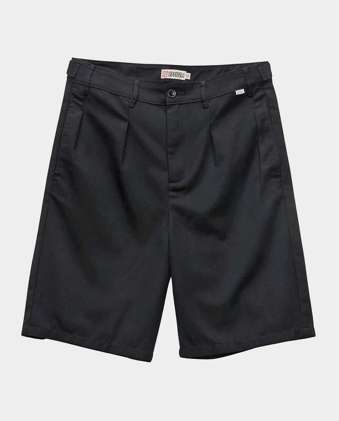 S/Double - Gentleman Walk Short - Black Shorts S/Double