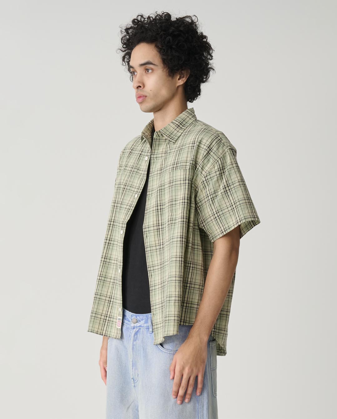 S/Double - Ground Plaid Shirt - Green Shirts S/Double