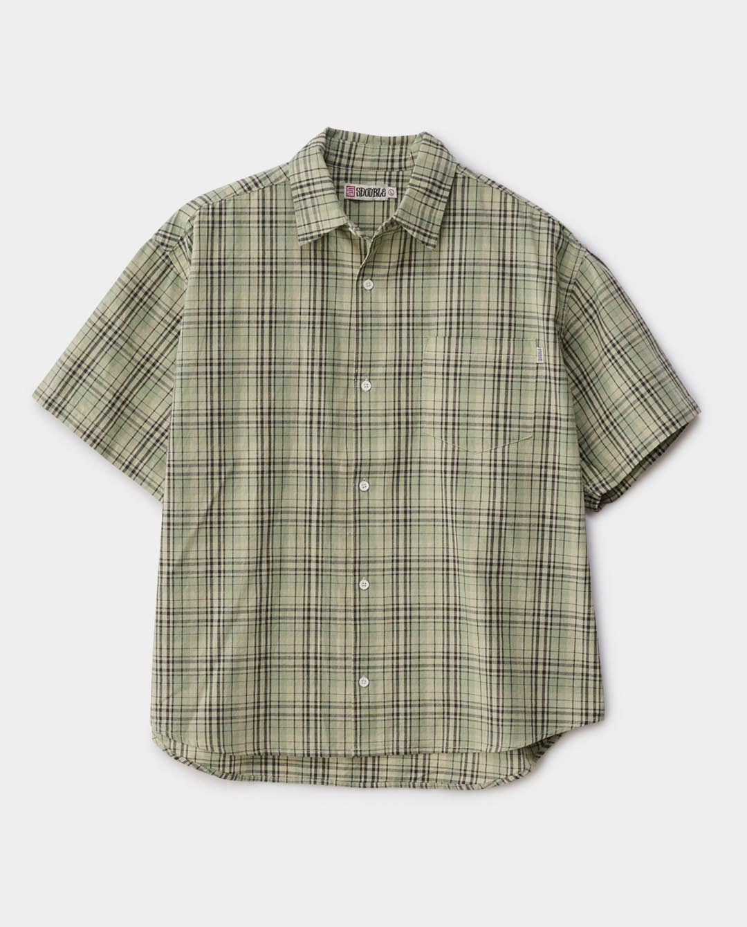 S/Double - Ground Plaid Shirt - Green Shirts S/Double