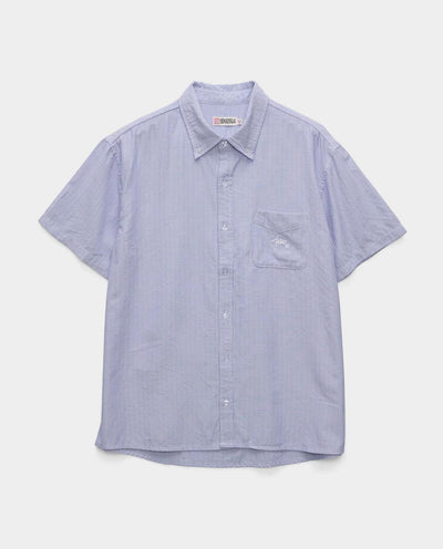 S/Double - Oxford Classic Shirt - White/Blue Stripe Shirts S/Double