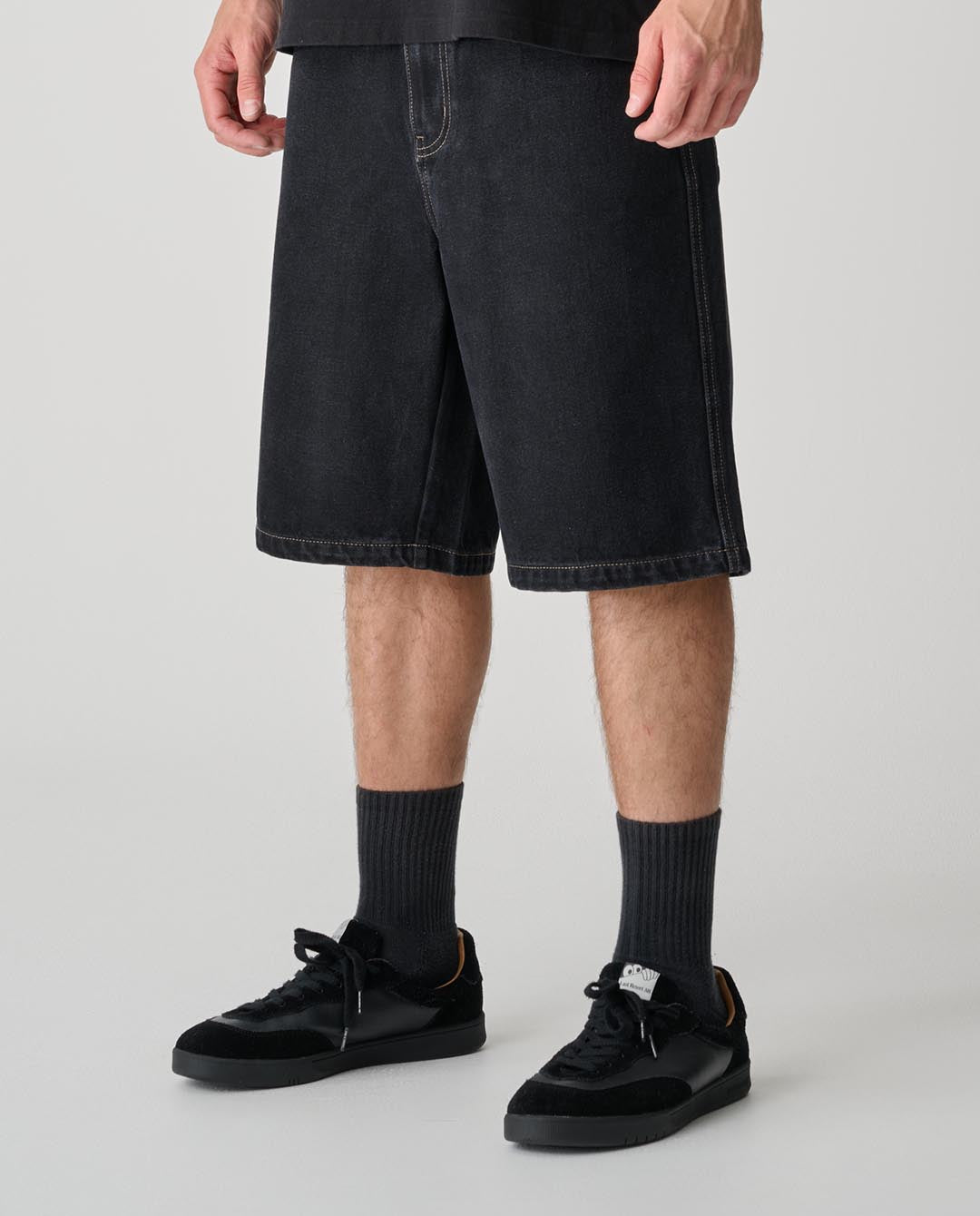 S/Double - Standard Denim Shorts - Black Shorts S/Double