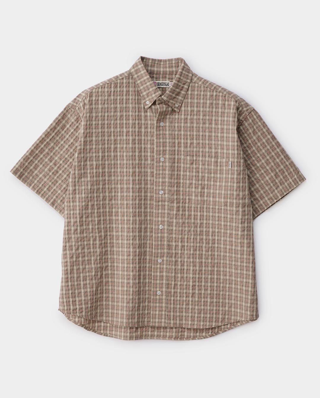 S/Double - Yard Plaid Shirt - Orange Shirts S/Double