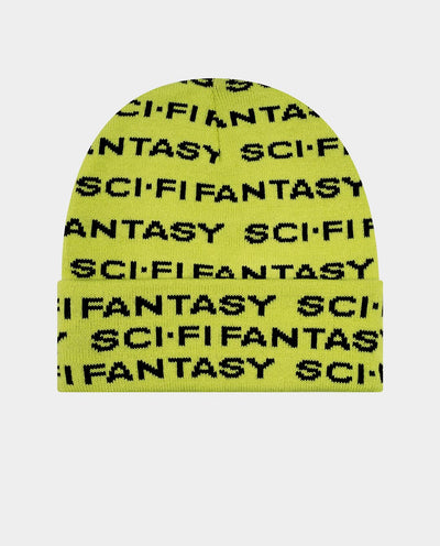 Si-Fi Fantasy - Repeat Logo Beanie - Green Beanie Sci-Fi Fantasy