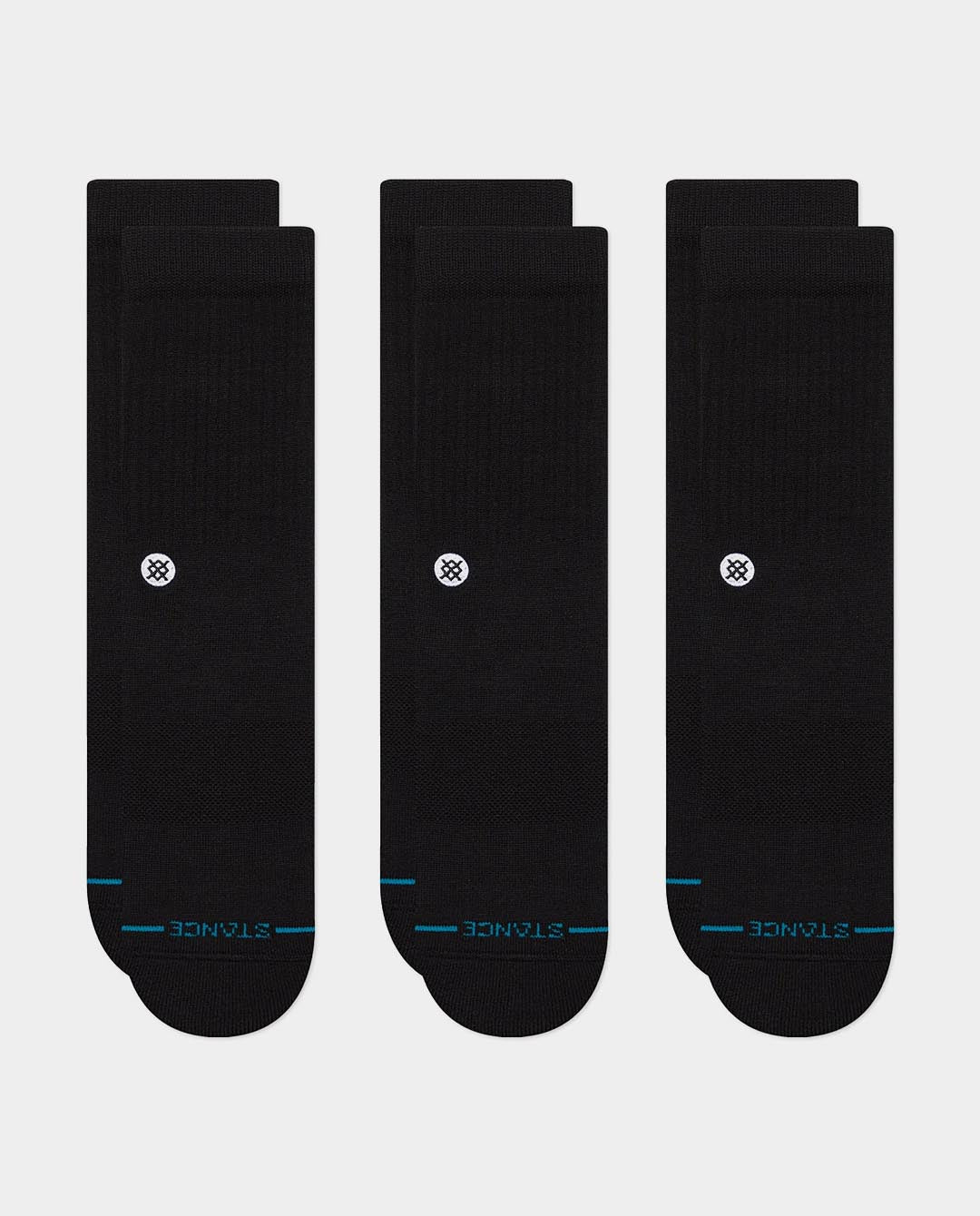 Stance - Icon 3pk Crew Sock - Black Socks Stance   