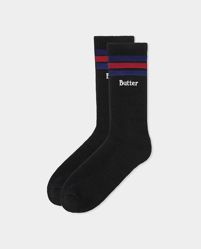 Butter Goods - Stripe Socks - Black Socks Butter Goods   