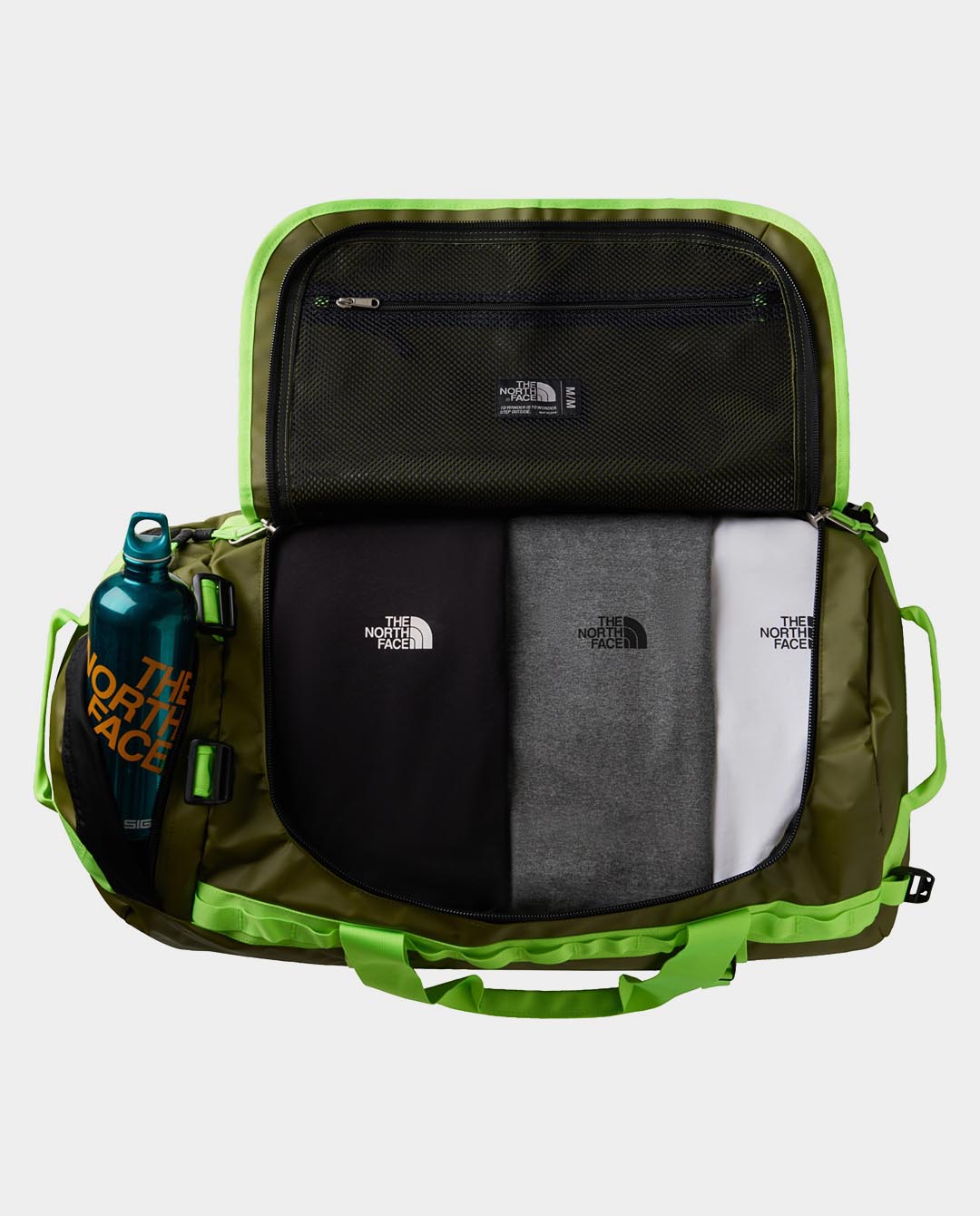 The North Face - Base Camp Duffel Medium - Forest/Safety Green Bags The North Face   