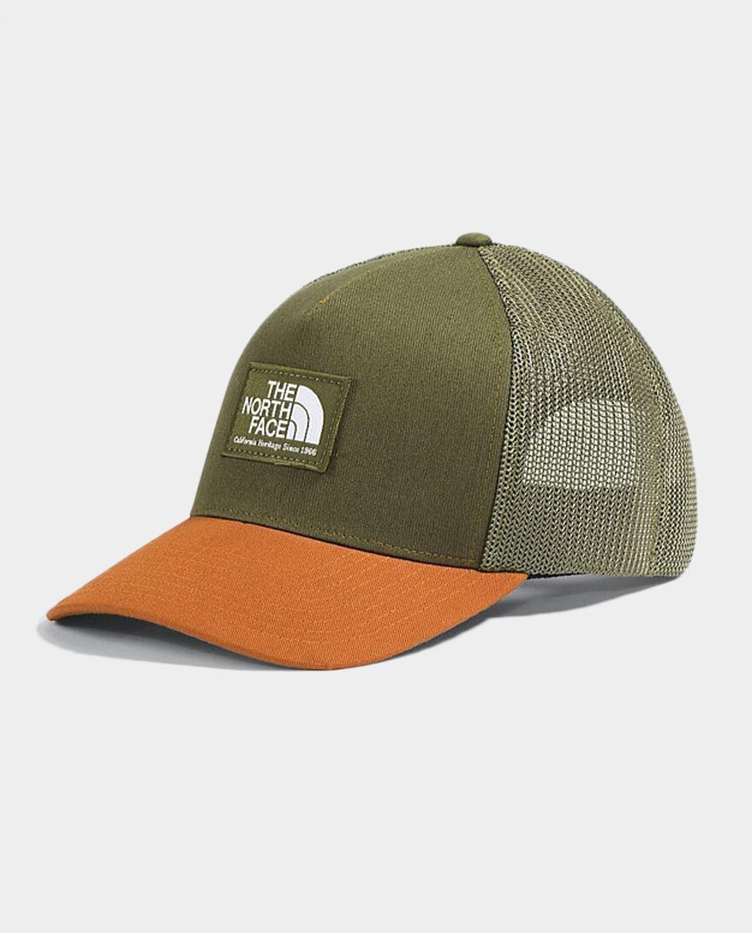 The North Face - Keep It Patched Structured Trucker Hat - Olive/Orange Hats The North Face   