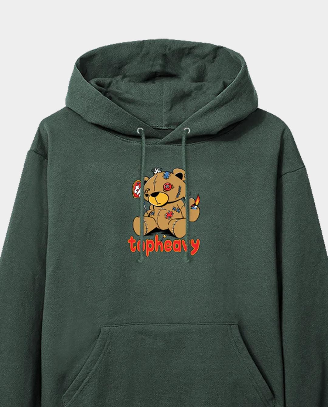 Top Heavy - Playin With Fire Hood - Forest Hoodies Top Heavy