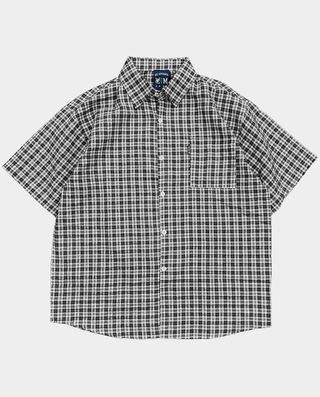 Vic - Bay Check Shirt - Ink Navy Shirts Vic