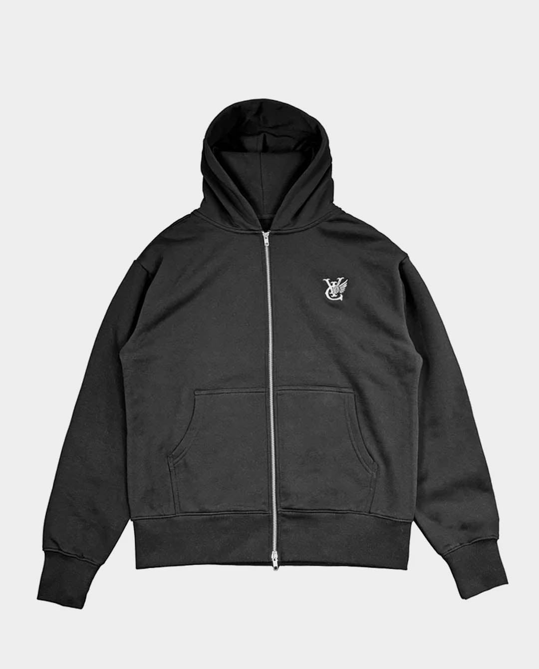 Vic - Heavyweight Zip Hood - Black Hoodies Vic   