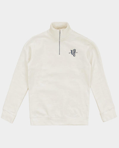 Vic - Ol' English 1/4 Zip Crew - Cream Crewneck Vic   