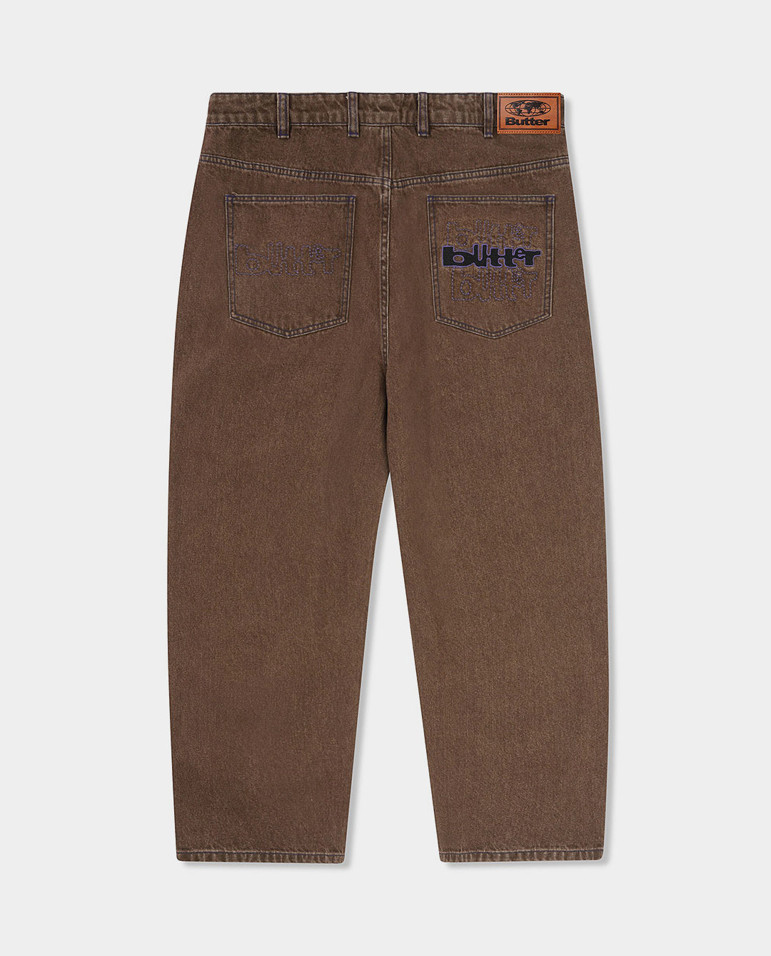 Butter Goods - Warped Denim Jeans - Washed Brown Pants Butter Goods