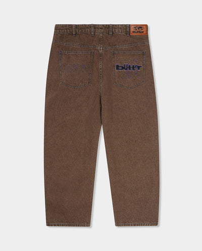 Butter Goods - Warped Denim Jeans - Washed Brown Pants Butter Goods