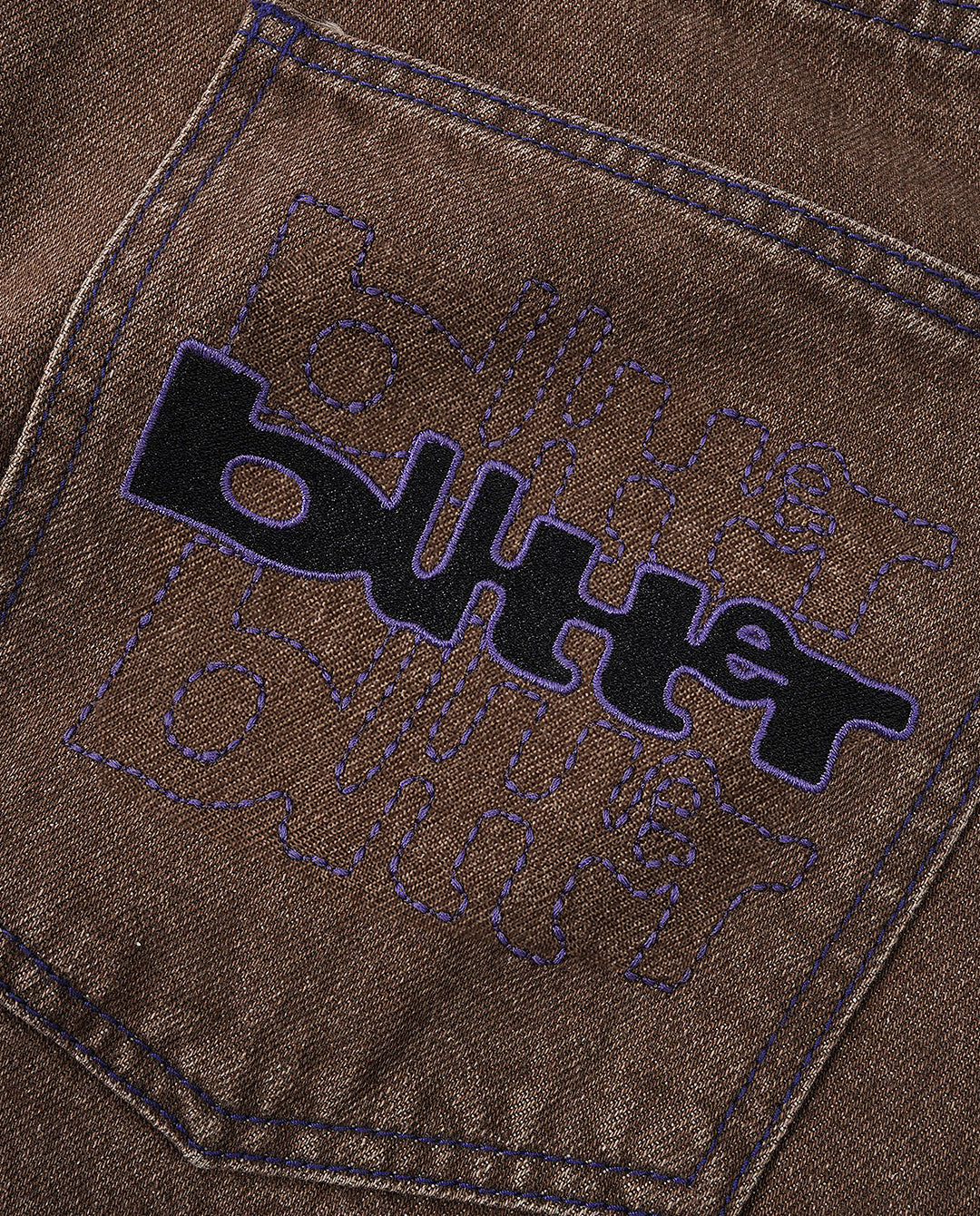 Butter Goods - Warped Denim Jeans - Washed Brown Pants Butter Goods