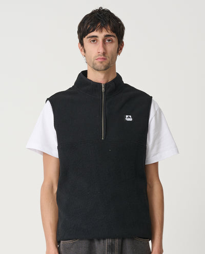 XLarge - 1/2 Zip Vest - Black Vests Xlarge